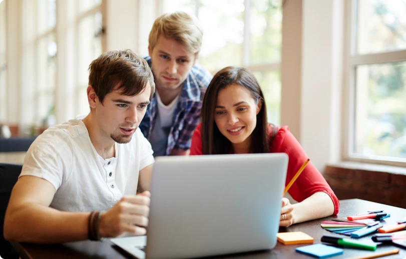 Students Viewing Laptop